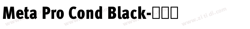 Meta Pro Cond Black字体转换